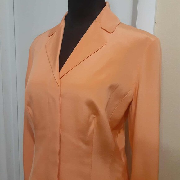 Cache Vintage Women's Skirt Suit Size 4/6 Peach 100% Silk Beaded *READ* - Picture 3 of 15